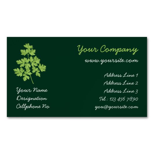 パセリ マグネット名刺 (正面)