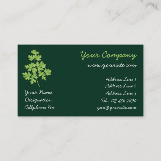 パセリ 名刺 (正面)