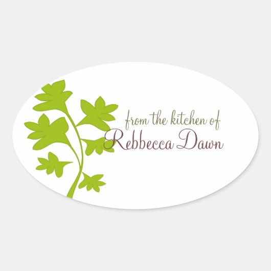 パセリ 楕円形シール (正面)