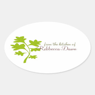 パセリ 楕円形シール