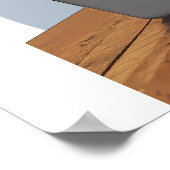 パソコンとデスクで眼鏡をかけた犬 ポスター (角)