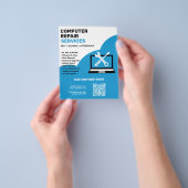 パソコン修理 チラシ (手)