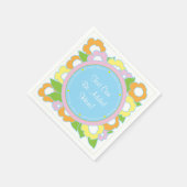 パソバーカクテルナプキンズパステルフラワーズパターン スタンダードカクテルナプキン (角)