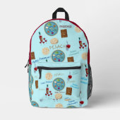 パソバーシーダーコーシェールマッツァペサックヴィンテージ プリントバックパック (正面)