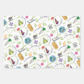 パソバーシーダーマッツァワインフロッグカラフル&おもしろい ラッピングペーパーシート (正面)