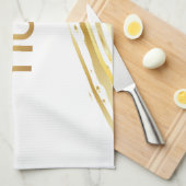 パソバーシーダー金ゴールドスワッシュ キッチンタオル (四つ折り)