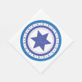 パソバースタンダードナプキンス「パープル/ブルーデザイン」 スタンダードランチョンナプキン (角)