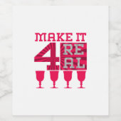 パソバーセダーそれを作実在る4，ワインの4カップ ワインラベル (シングルラベル)