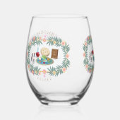 パソバーセダーコーシェールペサチマッツァ ステムなしワイングラス (正面)