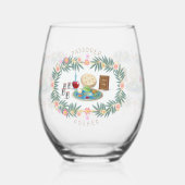 パソバーセダーコーシェールペサチマッツァ ステムなしワイングラス (左)