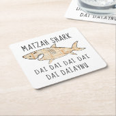 パソバーダイユーヌマッツァシャーク スクエアペーパーコースター (アングル)