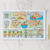 パソバーティアウェイランチョンマットパッおもしろいドシーダー漫画 ペーパーパッド (インサイチュ)