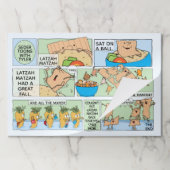 パソバーティアウェイランチョンマットパッおもしろいドシーダー漫画 ペーパーパッド (折り畳み)