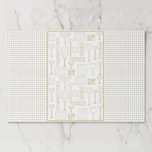 パソバーティアウェイランチョンマットパッド/金ゴールドグラス/マッザー ペーパーパッド (正面)