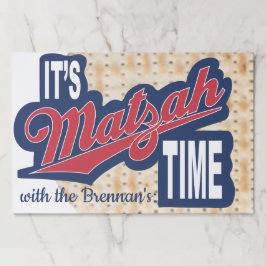 パソバーティアウェイランチョンマットパッド/IT'S Matzah TIME ペーパーパッド