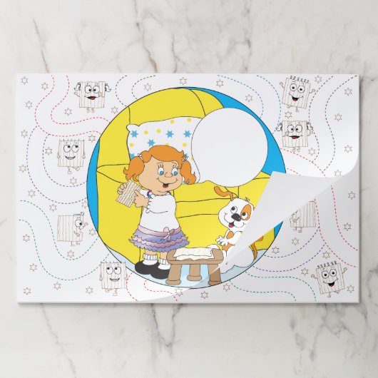 パソバーティアウェイランチョンマット/アフィコメン検索/ガールパペ ペーパーパッド (折り畳み)