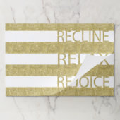 パソバーティアウェイランチョンマット/R R R金ゴールドNホワイトパペ ペーパーパッド (折り畳み)