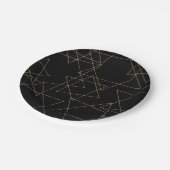 パソバーブラック金ゴールド星 ペーパープレート (アングル)