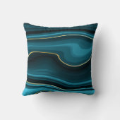 パソバーヘブライティール(緑がかった色)、ターコイズ&金ゴールドアゲートフェイクト クッション (裏面)