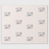 パソバーヘモダンブルタイポグラフィ ラッピングペーパー (フラット)