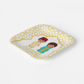 パソバーホワイト金ゴールドモロッコミモナ ペーパープレート (傾斜あり)