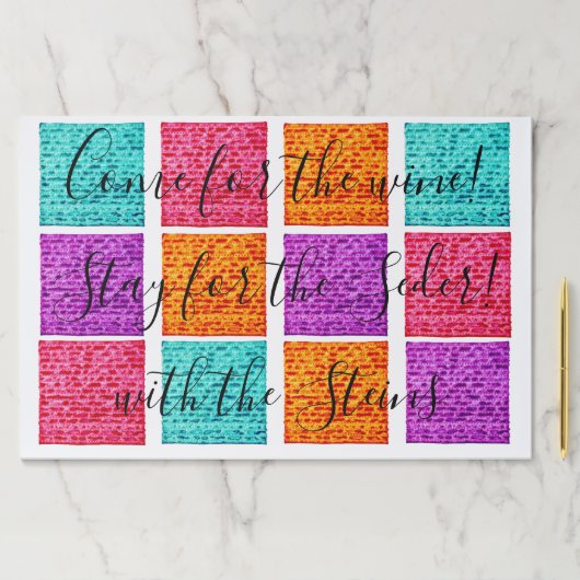 パソバーマカラフルタザティアウェイ紙ランチョンマット ペーパーパッド (インサイチュ)