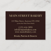 パソバーマカルーンクッキーユダヤ人ベーカリーコーシェフード 名刺 (裏面)