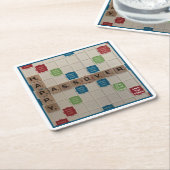 パソバーワード検索スクエア紙コースター スクエアペーパーコースター (アングル)