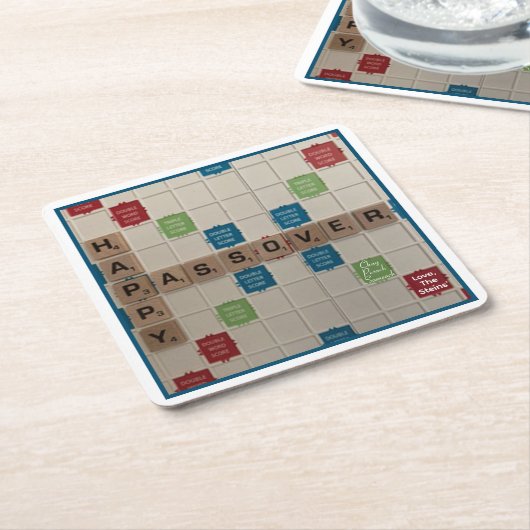 パソバーワード検索スクエア紙コースター スクエアペーパーコースター (アングル)