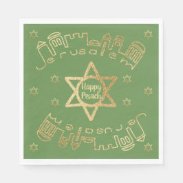 パソバー標準ナプキンス「金ゴールドエルサレム」パターン スタンダードランチョンナプキン