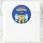 パソバー・モーセとイスラエル人の出ポップ・アートのエジプトの絵を描芸術 ラウンドシール (バッグ)