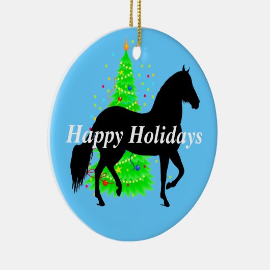 パソフィノホースシルエットハッピーホリデイズ セラミックオーナメント (右)