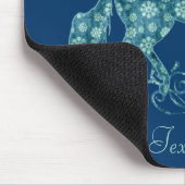 パソフィノホースティール(緑がかった色)グランジフローラ マウスパッド (コーナー)