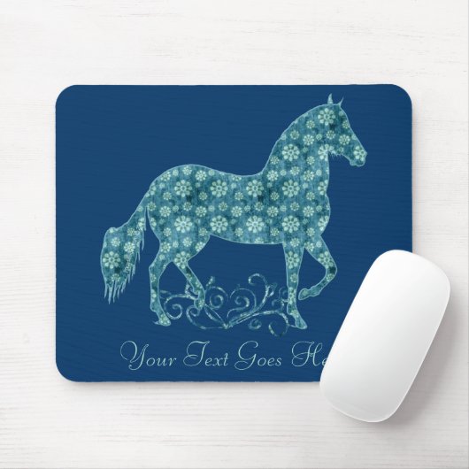パソフィノホースティール(緑がかった色)グランジフローラ マウスパッド (マウス)