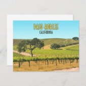 パソロブルズカリフォルニアヴィネヤードヴィンテージフラットカード (正面/裏面)