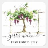 パソロブルズヴィネヤードワイナリーガールズウィークエンド スクエアシール (正面)
