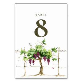 パソロブルズヴィネヤードワイナリー結婚ズ テーブルナンバー