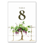 パソロブルズヴィネヤードワイナリー結婚ズ テーブルナンバー (裏面)