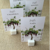 パソロブルズヴィネヤード結婚ワイナリーのテーブル番号 テーブルナンバー