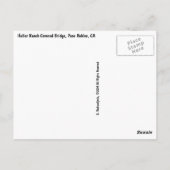 パソロブレスのハルターランチでカバーされた橋 ポストカード (裏面)