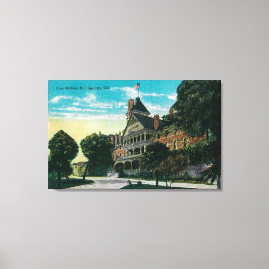 パソロブレス、CAPasoロブレス、カリフォルニア州のホット春 キャンバスプリント (正面)