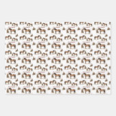 パソ素朴フィノ馬メリークリスマスウィンター ラッピングペーパーシート (正面2)