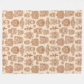 パタアステカインスパイアーン フリースブランケット (正面(横))