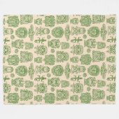 パタアステカインスパイアーン フリースブランケット (正面(横))