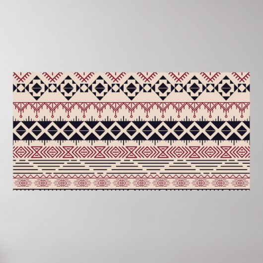 パタアステカーンヴィンテージ部族背景 ポスター (正面)