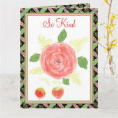 パタアートーン詳細付きフローラ カード (黄色い花)