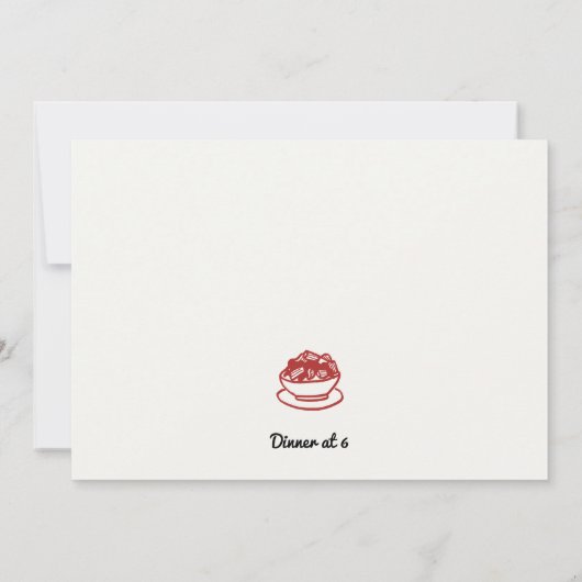 パタイタリアンスパーティー誕生日カラフル 招待状 (裏面)