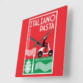 パタイタリアンーアート スクエア壁時計 (傾斜)