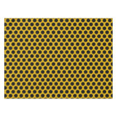 パタエレガントーン | マスタードイエローとブラックドット テーブルクロス (正面(横))