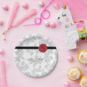 パタエレガントーン&ワックスシ結婚ール ペーパープレート (パーティー)